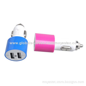 5V/4.2A Dual-USB Car Charger for iPad and All Cellphones, 15-month Warranty